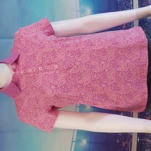 Ballyowen Clover Bobby Jones Lilac Paisley Purple Performance Polo Top Small S